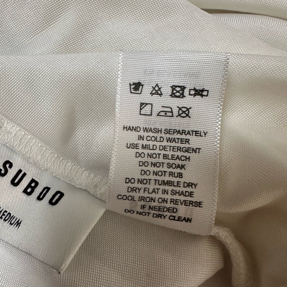 Suboo - The Liz Rouched Crop Reversible Top - Cream - Picture 11 of 11